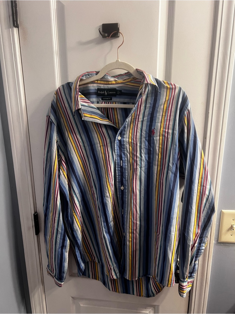 Ralph Lauren Men's Multi-Stripe Button-Down Shirt - Blue, Yellow, Red